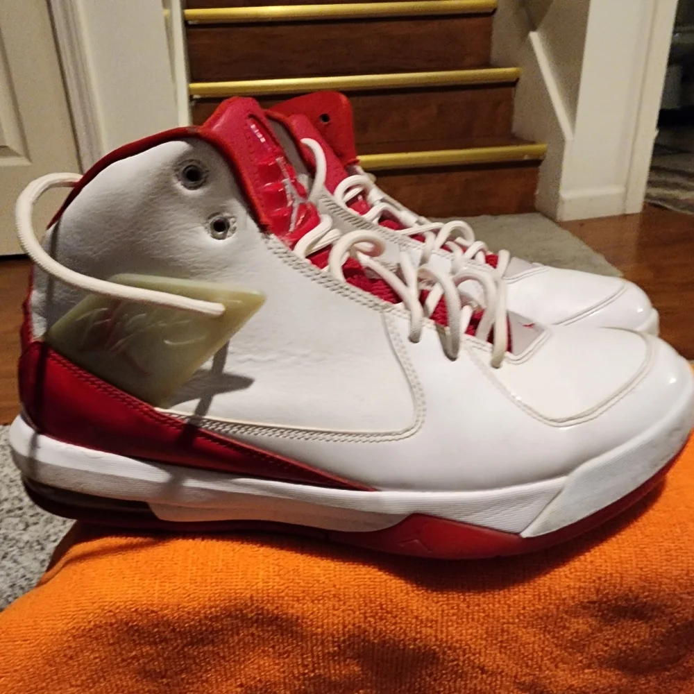 Jordan AIR White and Red Athletic Sneakers More Pic